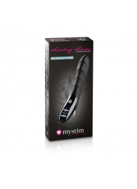 Вибратор с электростимуляцией Sizzling Simon Black Edition - 27 см. - MyStim - купить с доставкой в Комсомольске-на-Амуре