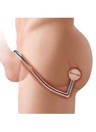Кольцо на пенис с анальным стимулятором Stainless Steel Anal Hook   Cock Ring - BlueLine - в Комсомольске-на-Амуре купить с доставкой