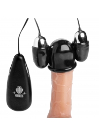 Черная стимулирующая насадка для головки полового члена Multi Speed Vibrating Penis Head Teaser - XR Brands - в Комсомольске-на-Амуре купить с доставкой