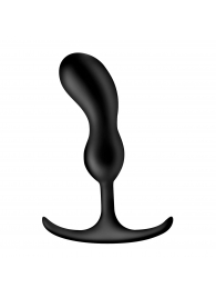 Черный массажер простаты с утяжелителями Premium Silicone Weighted Prostate Plug Medium - 16,3 см. - XR Brands - в Комсомольске-на-Амуре купить с доставкой