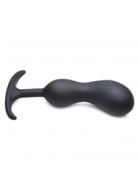 Черный массажер простаты с утяжелителями Premium Silicone Weighted Prostate Plug Large - 18,8 см. - XR Brands - в Комсомольске-на-Амуре купить с доставкой