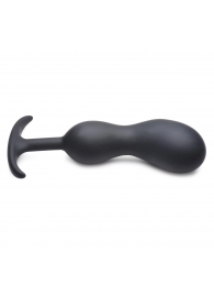 Черный массажер простаты с утяжелителями Premium Silicone Weighted Prostate Plug XL - 20,8 см. - XR Brands - в Комсомольске-на-Амуре купить с доставкой