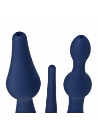 Набор из 3 универсальных насадок для анального душа Universal 3 Piece Silicone Enema Attachment Set - XR Brands - купить с доставкой в Комсомольске-на-Амуре