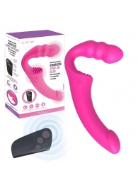 Розовый безремневой страпон Straples Strap-On Dildo - Erokay - купить с доставкой в Комсомольске-на-Амуре