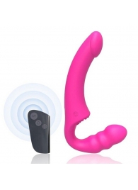 Розовый безремневой страпон Straples Strap-On Dildo - Erokay - купить с доставкой в Комсомольске-на-Амуре