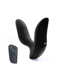 Черный вибромассажер простаты 3,5’’ Remote Control Curve P-spot Massager - 12 см. - Erokay - в Комсомольске-на-Амуре купить с доставкой