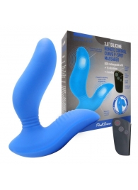 Синий вибромассажер простаты 3,5’’ Remote Control Curve P-spot Massager - 12 см. - Erokay - в Комсомольске-на-Амуре купить с доставкой