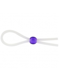 Прозрачное лассо с фиолетовой бусиной SILICONE COCK RING WITH BEAD LAVENDER - NMC - в Комсомольске-на-Амуре купить с доставкой