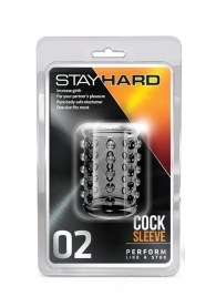 Прозрачная насадка на пенис с шишечками STAY HARD COCK SLEEVE 02 CLEAR - Blush Novelties - в Комсомольске-на-Амуре купить с доставкой