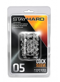 Прозрачная насадка с капельками STAY HARD COCK SLEEVE 05 CLEAR - Blush Novelties - в Комсомольске-на-Амуре купить с доставкой