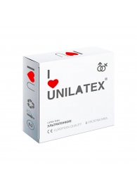 Ультратонкие презервативы Unilatex Ultra Thin - 3 шт. - Unilatex - купить с доставкой в Комсомольске-на-Амуре