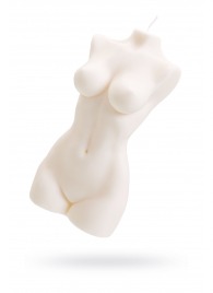 Белая интерьерная свеча в форме женского торса - 850 гр. - Pecado - купить с доставкой в Комсомольске-на-Амуре