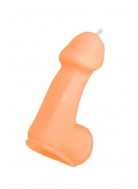 Оранжевая свеча в форме пениса - 47 гр. - Pecado - купить с доставкой в Комсомольске-на-Амуре