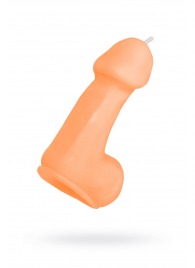 Оранжевая свеча в форме пениса - 47 гр. - Pecado - купить с доставкой в Комсомольске-на-Амуре