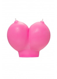 Розовая свеча «Сиськи» - 150 гр. - Pecado - купить с доставкой в Комсомольске-на-Амуре