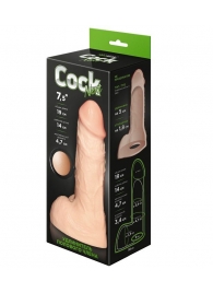 Телесный фаллоудлинитель с мошонкой Cock Next - 19 см. - LOVETOY (А-Полимер) - в Комсомольске-на-Амуре купить с доставкой
