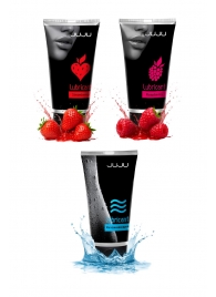 Набор из 3 лубрикантов JUJU (увлажняющий, клубника, малина) - JuJu - купить с доставкой в Комсомольске-на-Амуре Набор из 3 лубрикантов JUJU (увлажняющий, клубника, малина) - JuJu - купить с доставкой в Комсомольске-на-Амуре