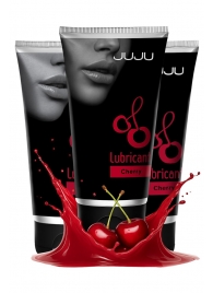 Набор из 3 съедобных лубрикантов JUJU со вкусом вишни - JuJu - купить с доставкой в Комсомольске-на-Амуре Набор из 3 съедобных лубрикантов JUJU со вкусом вишни - JuJu - купить с доставкой в Комсомольске-на-Амуре