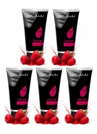 Набор из 5 съедобных лубрикантов JUJU со вкусом малины - JuJu - купить с доставкой в Комсомольске-на-Амуре Набор из 5 съедобных лубрикантов JUJU со вкусом малины - JuJu - купить с доставкой в Комсомольске-на-Амуре