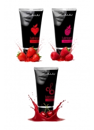 Набор из 3 съедобных лубрикантов JUJU (клубника, малина, вишня) - JuJu - купить с доставкой в Комсомольске-на-Амуре Набор из 3 съедобных лубрикантов JUJU (клубника, малина, вишня) - JuJu - купить с доставкой в Комсомольске-на-Амуре