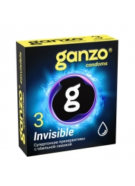 Супертонкие презервативы Ganzo Invisible - 3 шт. - Ganzo - купить с доставкой в Комсомольске-на-Амуре