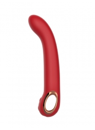 Красный силиконовый вибратор с загнутым кончиком - 22,1 см. - Secwell купить в Комсомольске-на-Амуре с доставкой в Orgasmix.ru Красный силиконовый вибратор с загнутым кончиком - 22,1 см. - Secwell
