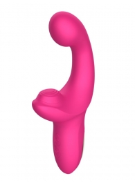 Розовый вибратор с функцией постукивания - 18 см. - Secwell купить в Комсомольске-на-Амуре с доставкой в Orgasmix.ru Розовый вибратор с функцией постукивания - 18 см. - Secwell
