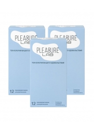 Набор из 3 упаковок ультратонких презервативов Pleasure Lab (по 12 шт.) - Pleasure Lab - купить с доставкой в Комсомольске-на-Амуре