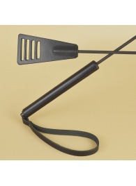 Черный кожаный стек «Сириус» - 60 см. - Sitabella - купить с доставкой в Комсомольске-на-Амуре