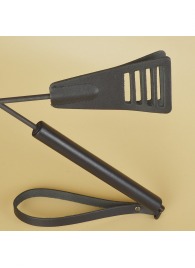 Черный кожаный стек «Сириус» - 60 см. - Sitabella - купить с доставкой в Комсомольске-на-Амуре