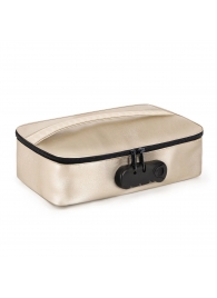 Золотистая сумочка для хранения игрушек Discreet Box - Dorcel - купить с доставкой в Комсомольске-на-Амуре