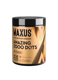 Точечные презервативы MAXUS 2000 Amazing Dots с железным кейсом - 12 шт. - Maxus - купить с доставкой в Комсомольске-на-Амуре