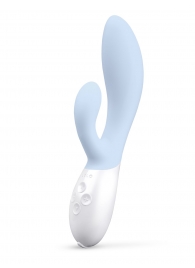 Нежно-голубой вибратор-кролик Lelo Ina 3 - 20 см. - Lelo купить в Комсомольске-на-Амуре с доставкой в Orgasmix.ru Нежно-голубой вибратор-кролик Lelo Ina 3 - 20 см. - Lelo