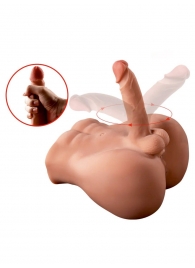 Телесный мужской торс с вибрацией и возвратно-поступательными движениями Bartlett - SHEQU купить в Комсомольске-на-Амуре с доставкой в Orgasmix.ru Телесный мужской торс с вибрацией и возвратно-поступательными движениями Bartlett - SHEQU