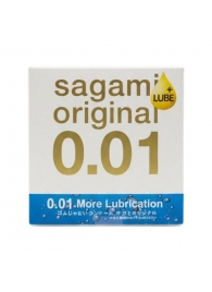 Увлажнённый презерватив Sagami Original 0.01 Extra Lub - 1 шт. - Sagami - купить с доставкой в Комсомольске-на-Амуре