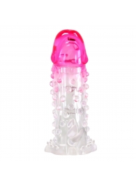 Прозрачно-розовая насадка на пенис Wilford - 13,5 см. - Baile - в Комсомольске-на-Амуре купить с доставкой
