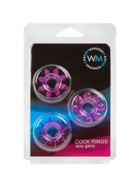Набор из 3 лиловых эрекционных колец различной формы - Erowoman-Eroman - в Комсомольске-на-Амуре купить с доставкой Набор из 3 лиловых эрекционных колец различной формы - Erowoman-Eroman - в Комсомольске-на-Амуре купить с доставкой