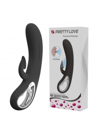 Черный вибратор-кролик Romance Massage - 24 см. - Baile купить в Комсомольске-на-Амуре с доставкой в Orgasmix.ru Черный вибратор-кролик Romance Massage - 24 см. - Baile