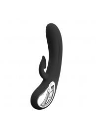 Черный вибратор-кролик Romance Massage - 24 см. - Baile купить в Комсомольске-на-Амуре с доставкой в Orgasmix.ru Черный вибратор-кролик Romance Massage - 24 см. - Baile