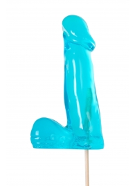 Голубой леденец в форме члена со вкусом блю кюрасао - 173 гр. - Sosuчki - купить с доставкой в Комсомольске-на-Амуре