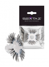 Эластичное эрекционное кольцо с черными «ресничками» - Sextaz - в Комсомольске-на-Амуре купить с доставкой