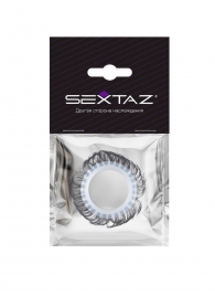 Эластичное эрекционное колечко с черными «ресничками» - Sextaz - в Комсомольске-на-Амуре купить с доставкой