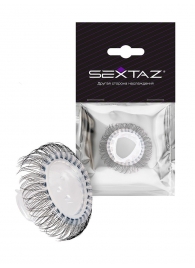 Эластичное эрекционное кольцо с длинными черными «ресничками» - Sextaz - в Комсомольске-на-Амуре купить с доставкой