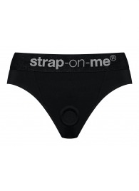 Черные трусики для насадок Heroine Lingerie Harness - size XL - Strap-on-me - купить с доставкой в Комсомольске-на-Амуре