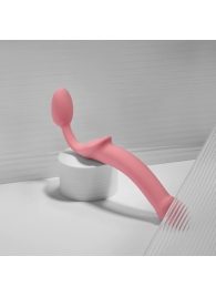 Розовый безремневой страпон Strap-on-me Semi-Realistic Bendable Strap-On size L - Strap-on-me - купить с доставкой в Комсомольске-на-Амуре