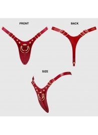 Красный пояс для фиксации насадок Strap-On-Me Leatherette Harness Fabulous - Strap-on-me - купить с доставкой в Комсомольске-на-Амуре