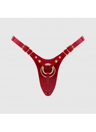 Красный пояс для фиксации насадок Strap-On-Me Leatherette Harness Fabulous - Strap-on-me - купить с доставкой в Комсомольске-на-Амуре