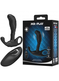 Черный изогнутый массажёр простаты с вибрацией и пультом ДУ - Baile - в Комсомольске-на-Амуре купить с доставкой