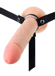 Мужской полый страпон на регулируемых ремешках - 22 см. - Sex Expert - купить с доставкой в Комсомольске-на-Амуре