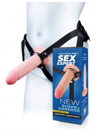 Мужской полый страпон на регулируемых ремнях - 18,5 см. - Sex Expert - купить с доставкой в Комсомольске-на-Амуре